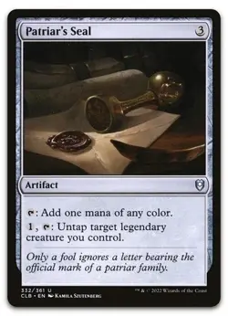 Patriar's Seal #332 (NM) Baldur's Gate CLB Magic MTG NM - Image 1