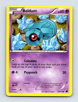 Beldum 50/116 Plasma Freeze Non Holo Pokemon Card NM/LP - Image 1