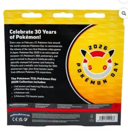 Pokemon Day 2026 Collection Box w Pikachu Promo x10 Boxes - 30th Anniversary - Image 3