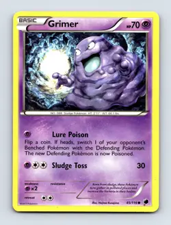 Grimer 45/116 Plasma Freeze Non Holo Pokemon Card NM/LP - Image 1