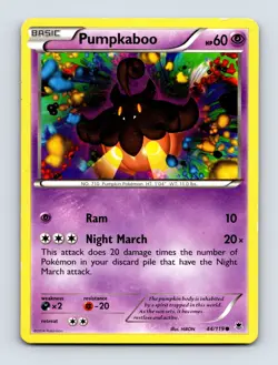 Pumpkaboo 44/119 XY - Phantom Forces Non Holo Pokemon Card NM/LP - Image 1