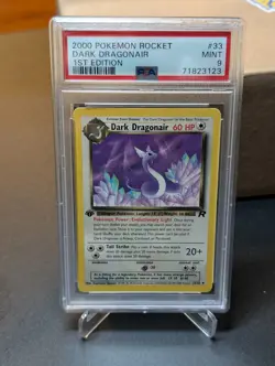 PSA 9 2000 Pokemon Team Rocket 1st Edition Dark Dragonair #33 - Image 1