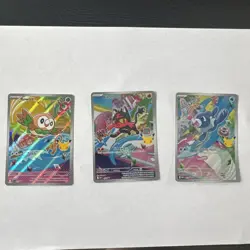 Pokemon 30th Anniversary Full Art Promo Set - Rowlet, Litten, Popplio - Image 1