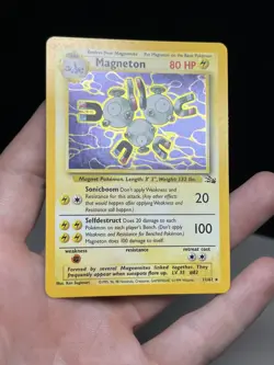 Magneton 11/62 - Fossil - Holo - VINTAGE - WOTC - Pokemon TCG Card *MP* - Image 1