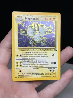 Magneton 11/62 - Fossil - Holo - VINTAGE - WOTC - Pokemon TCG Card *MP* - Image 2