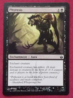 Magic The Gathering MIRRODIN BESIEGED PHYRESIS black card MTG - Image 1