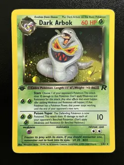 DARK ARBOK Pokemon Card - WOTC - 1st Edition - Team Rocket - 2/82 - HOLO NM (B) - Image 1
