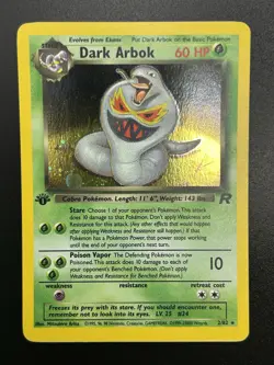 DARK ARBOK Pokemon Card - WOTC - 1st Edition - Team Rocket - 2/82 - HOLO NM (B) - Image 2
