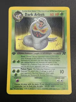 DARK ARBOK Pokemon Card - WOTC - 1st Edition - Team Rocket - 2/82 - HOLO NM (B) - Image 3