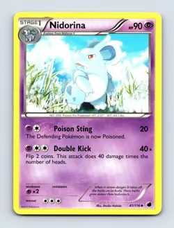Nidorina 41/116 Plasma Freeze Non Holo Pokemon Card NM/LP - Image 1