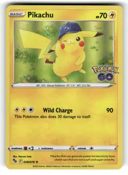 Pikachu (28) 028/078 PGO Pokemon GO Holo NM - Image 1