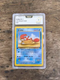 Carte Pokemon COMMUNE Krabby 51/62 PCA 7 Fossile Edition 1 FR Wizards - Image 1