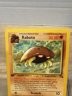 1999 Pokemon Fossil 1st Edition #50 Kabuto - Image 3