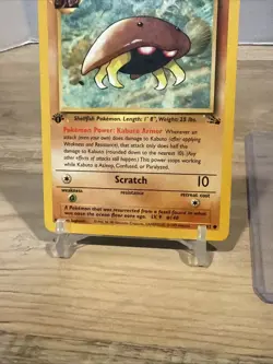 1999 Pokemon Fossil 1st Edition #50 Kabuto - Image 5