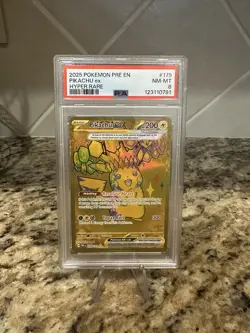 Pokemon 2025 Pre-Prismatic Evolutions Hyper Rare #179 Pikachu Ex Psa 8 - Image 1