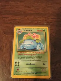 Vintage Pokemon Venusaur 15/102 Base Set Holo - Image 3