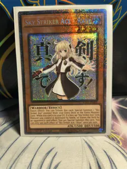 YuGiOh! Sky Striker Ace - Raye - RA05-EN093 - NM Stamped Art Starlight Rare - Image 1
