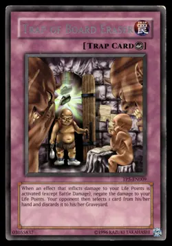 TRAP OF BOARD ERASER TP5-EN009 RARE TOURNAMENT PACK 5 YU-GI-OH - Image 1