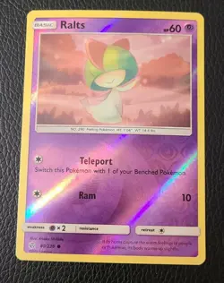 Pokemon- Cosmic Eclipse- Ralts 80/236- Reverse Holo Card - Image 1