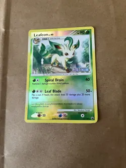 Leafeon 24/100 Platinum Stamped Reverse Holo Pokemon Card - Image 2