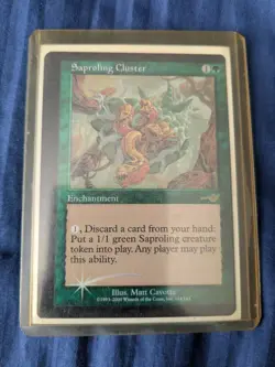 RARE Miscut Saproling Cluster FOIL Nemesis Green Rare MAGIC CARD MTG - Image 4