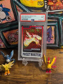 POKEMON 1997 🐦‍🔥 POCKET MONSTERS CARDDASS #146 MOLTRES PRISM 🔥 PSA 9 MINT ✨ - Image 1