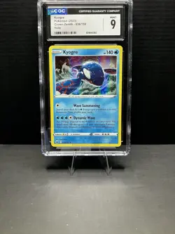 Pokemon TCG - Kyogre 036/159 Crown Zenith Holo CGC Mint 9 - Image 1