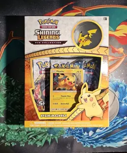 Pokemon 2017 Shining Legends Pikachu Pin Collection Box Brand New Sealed - Image 1
