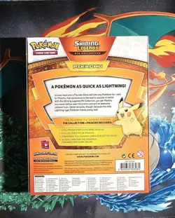 Pokemon 2017 Shining Legends Pikachu Pin Collection Box Brand New Sealed - Image 2