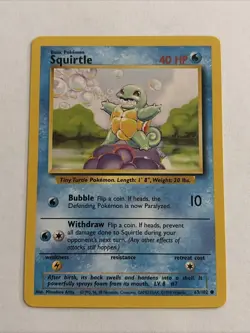 Pokemon TCG Squirtle 63/102 LP Non-holo - Image 1