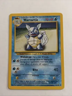 Pokemon TCG Wartortle 42/102 LP Non-holo - Image 1
