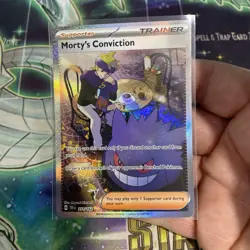 Pokemon TCG Trainer Morty's Conviction SIR 211/162 Temporal Forces Near Mint - Image 1