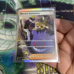 Pokemon TCG Trainer Morty's Conviction SIR 211/162 Temporal Forces Near Mint - Image 4
