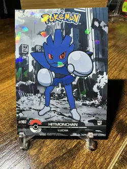 2025 Pokemon Crystal Card Collection Black Dark Edition #107 Hitmonchan Holo - Image 1