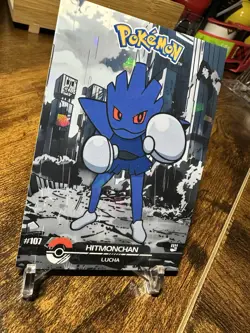2025 Pokemon Crystal Card Collection Black Dark Edition #107 Hitmonchan Holo - Image 3