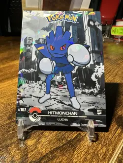 2025 Pokemon Crystal Card Collection Black Dark Edition #107 Hitmonchan Holo - Image 4