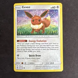 Eevee 101/149 - Sun & Moon Base Set - Holo (Cosmos) Rare Pokemon Card - MP - Image 1