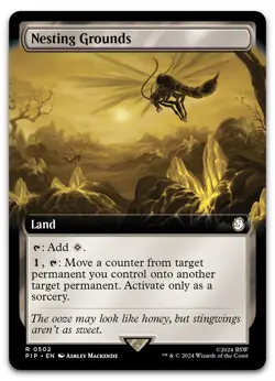 Nesting Grounds (Extended Art) #502 (NM) Fallout PIP Magic MTG - Image 1