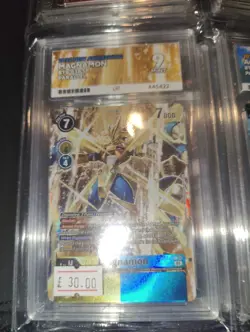 Magnamon BT8-038 Alt Art ACE Graded 9 Digimon Card English - Image 1