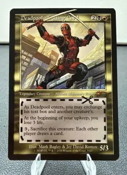 Deadpool, Trading Card #7129 Secret Lair Bonus Card Regular Non-foil MTG - Image 1