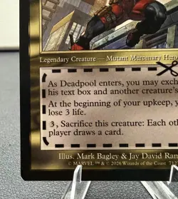 Deadpool, Trading Card #7129 Secret Lair Bonus Card Regular Non-foil MTG - Image 2