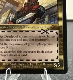 Deadpool, Trading Card #7129 Secret Lair Bonus Card Regular Non-foil MTG - Image 3