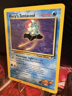 Misty’s Tentacool 32/132 Gym Heroes Pokemon Card Near Mint WOTC 2000 - Image 2