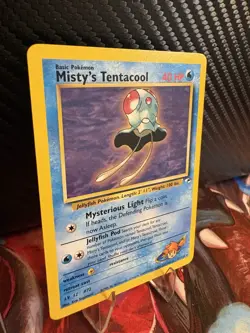 Misty’s Tentacool 32/132 Gym Heroes Pokemon Card Near Mint WOTC 2000 - Image 3
