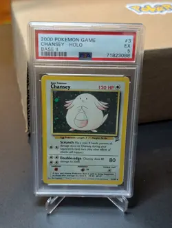 PSA 5 2000 Pokemon Base Set 2 Chansey Holo #3 - Image 1