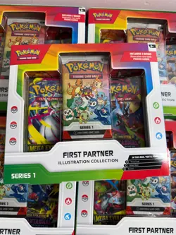 Pokemon TCG First Partner Illustration Collection Box Series 1 (LOT OF 5 SEALED) - Image 2