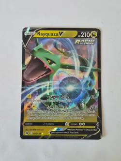 Rayquaza V 100/159 Holo V Rare Crown Zenith Pokemon Holo Near Mint - Image 1