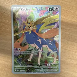 Pokemon TCG Zacian 100/094 Phantasmal Flames Illustration Rare NM - Image 1