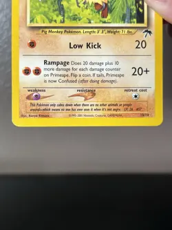 Pokemon Primeape 18/18 Southern Island 2001 Regular Rare LP WotC Promo Vintage - Image 5