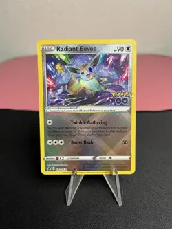 Radiant Eevee SWSH230 Pokemon Go Stamped Black Star Promo Radiant Holo - NM! - Image 1